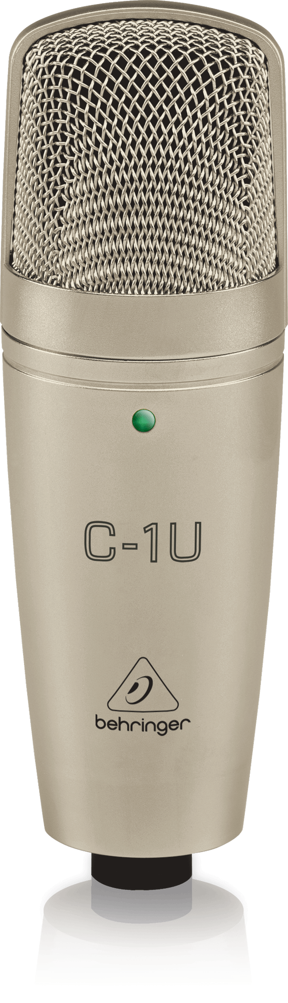 C-1U正面の公式商品写真。グリル、型番表記、表示灯と、下部の取り付け部分が見えます。