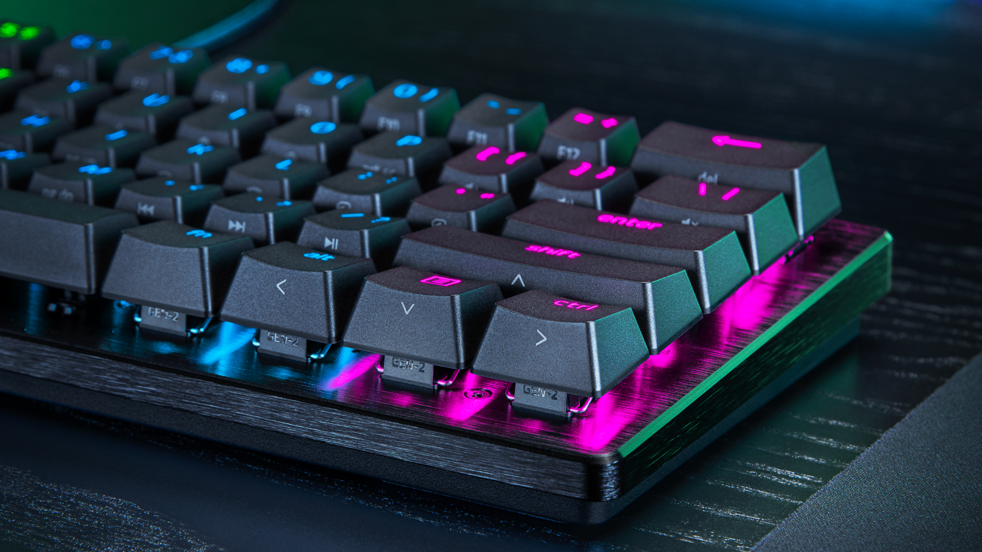Razer Huntsman V3 Pro Mini 8KHzのキー印字とコンパクトなキー配置を示すメーカー発表写真