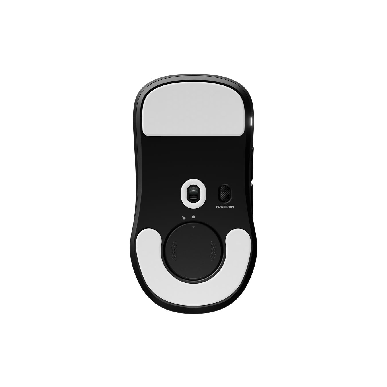 SteelSeries Sensei Pro Black底面のセンサーと交換式バッテリー収納部